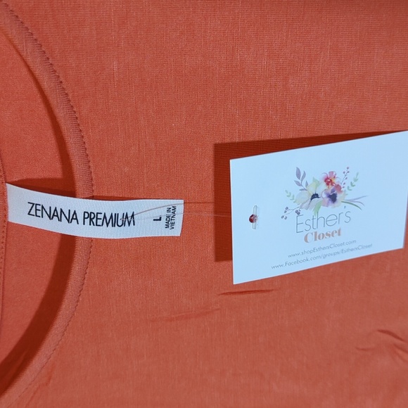 🔥 Zenana Lace ruffled top coral NWT sz L - Picture 2 of 4